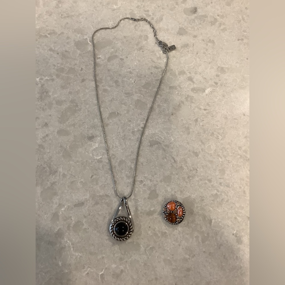 Infinity pendant necklace with extra Gingersnap insert